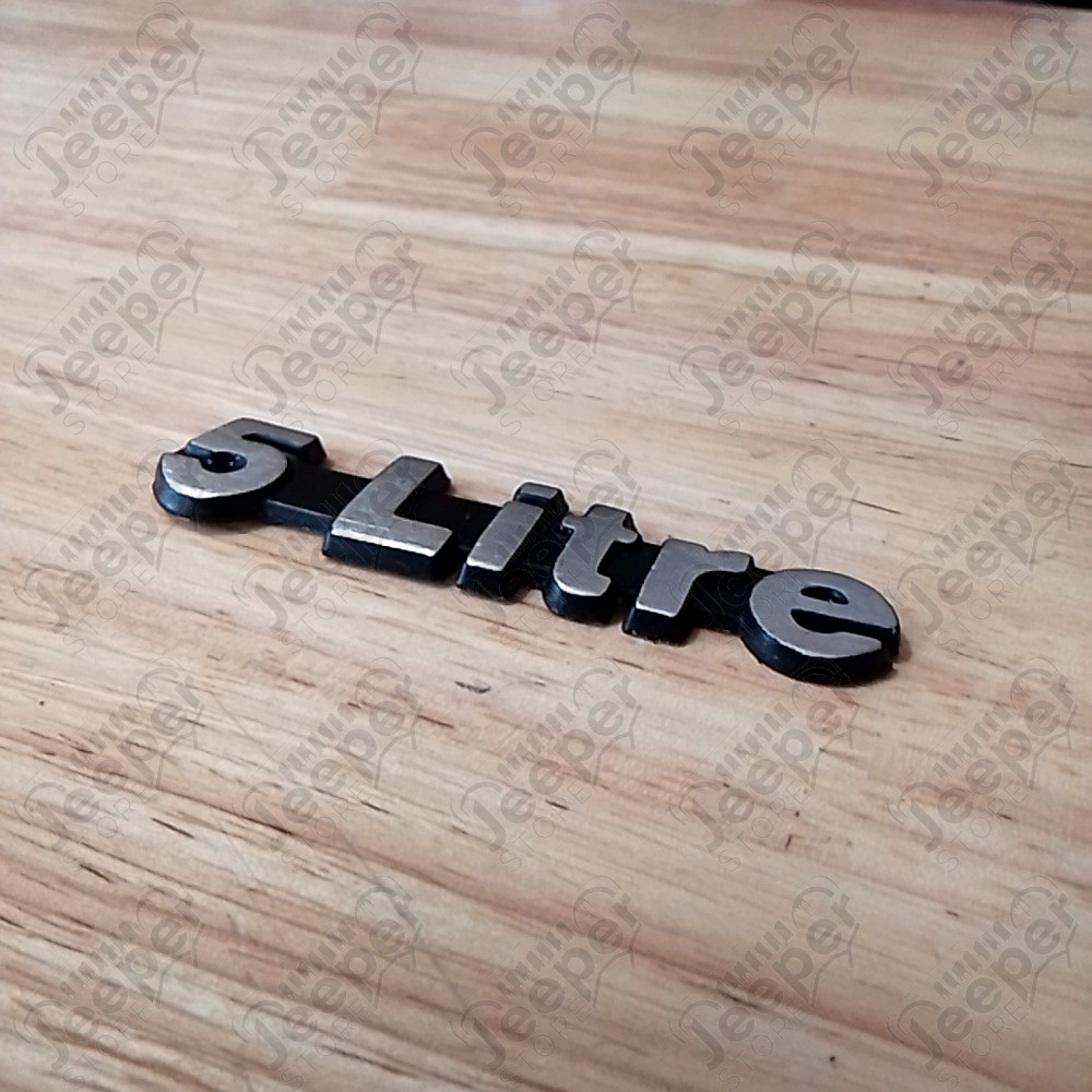 Occasion : Emblème logo "5 Litre" pour Jeep CJ5, CJ6, CJ7, CJ8