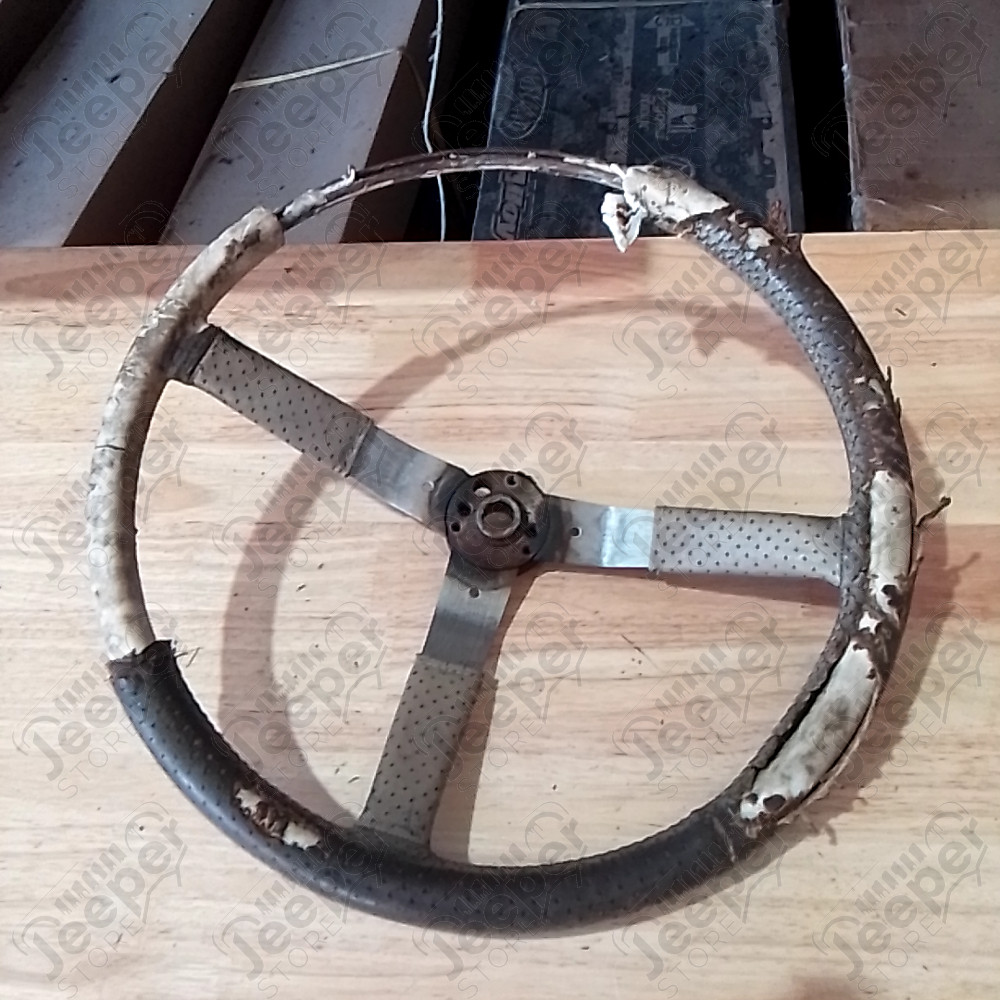 Occasion : Volant en cuir beige à refaire pour Jeep CJ7, CJ8, YJ, MJ, XJ