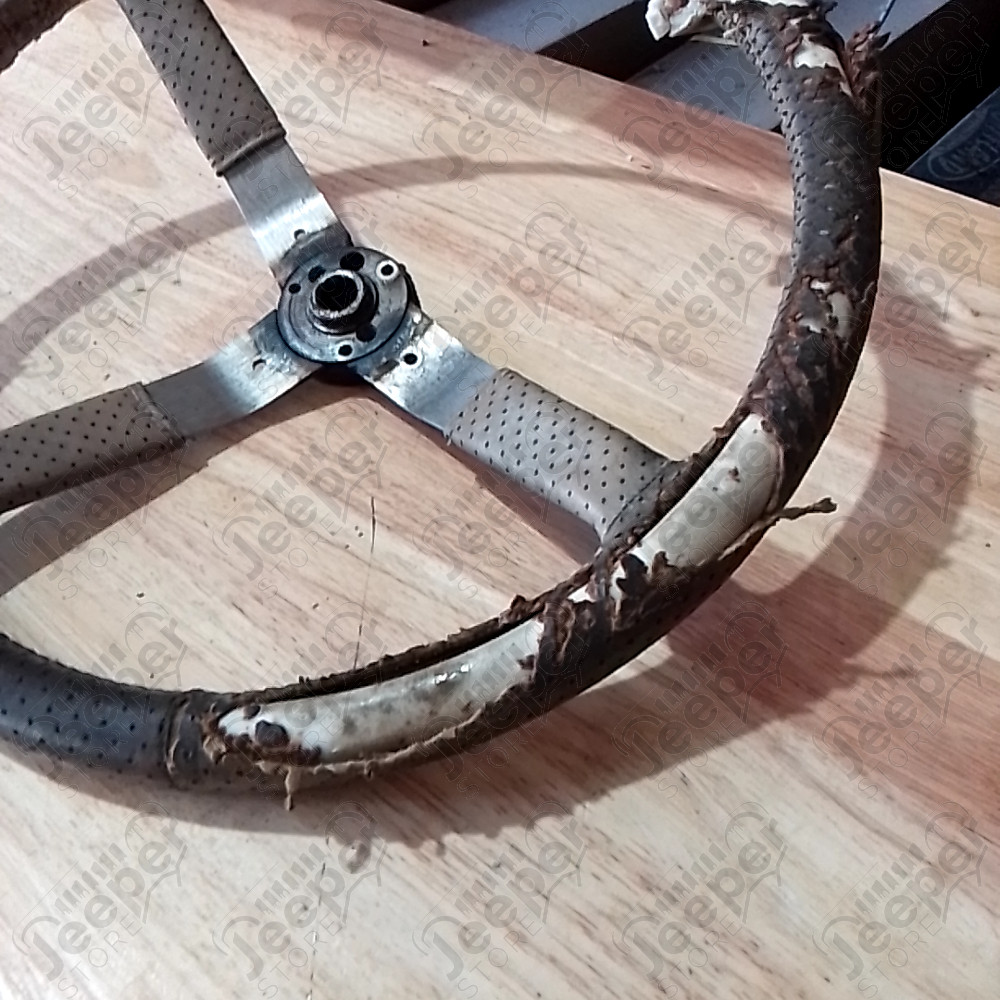 Occasion : Volant en cuir beige à refaire pour Jeep CJ7, CJ8, YJ, MJ, XJ