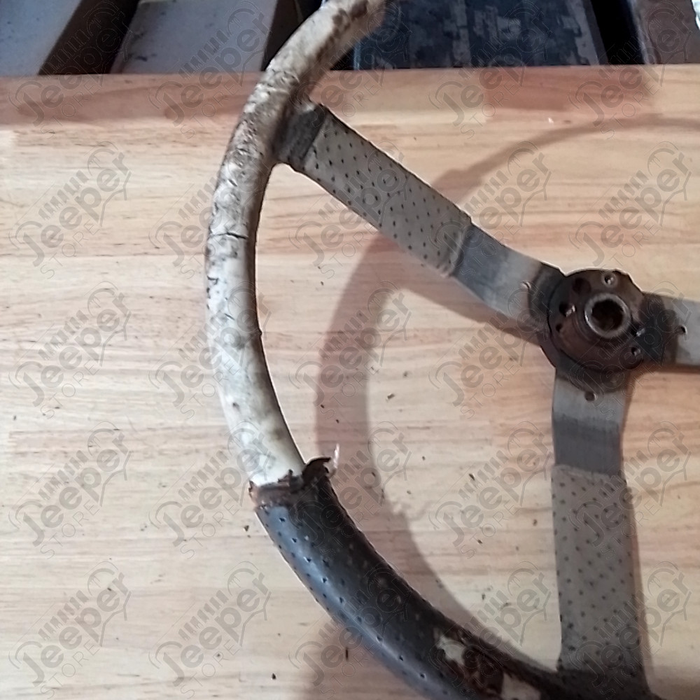Occasion : Volant en cuir beige à refaire pour Jeep CJ7, CJ8, YJ, MJ, XJ