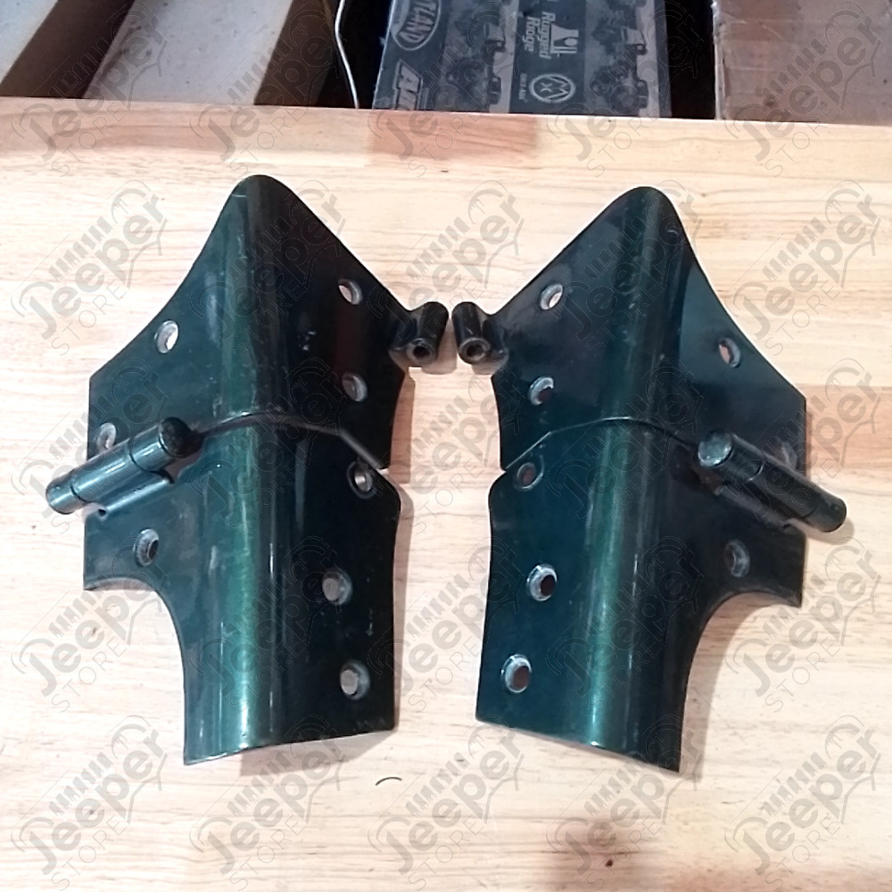 Occasion : Lot de 2 charnières de baie de pare brise vert foncé pour Jeep Wrangler TJ