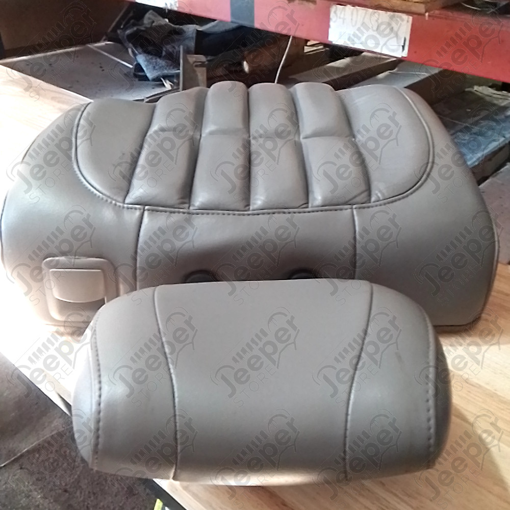 Occasion : Dossier de banquette arrière gauche 1/3 en cuir gris pour Jeep Grand Cherokee WJ, WG