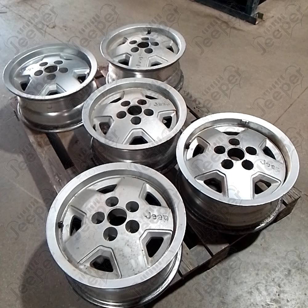 Occasion : Jante en aluminium d'origine 5x114.3 - 7x15 pour Jeep YJ, XJ, ZJ, ZG