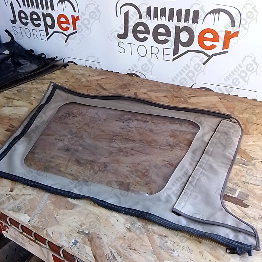 Occasion : Fenêtre droite marron pour bache Kayline pour Jeep CJ7, YJ