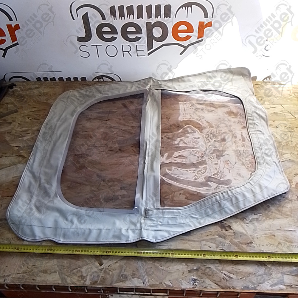 Occasion : Toile pour porte en toile droite simili cuir blanc pour Jeep CJ5, CJ6