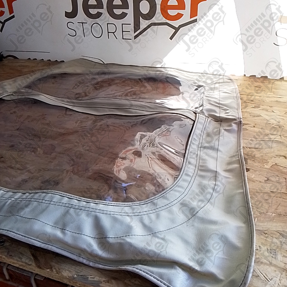 Occasion : Toile pour porte en toile droite simili cuir blanc pour Jeep CJ5, CJ6