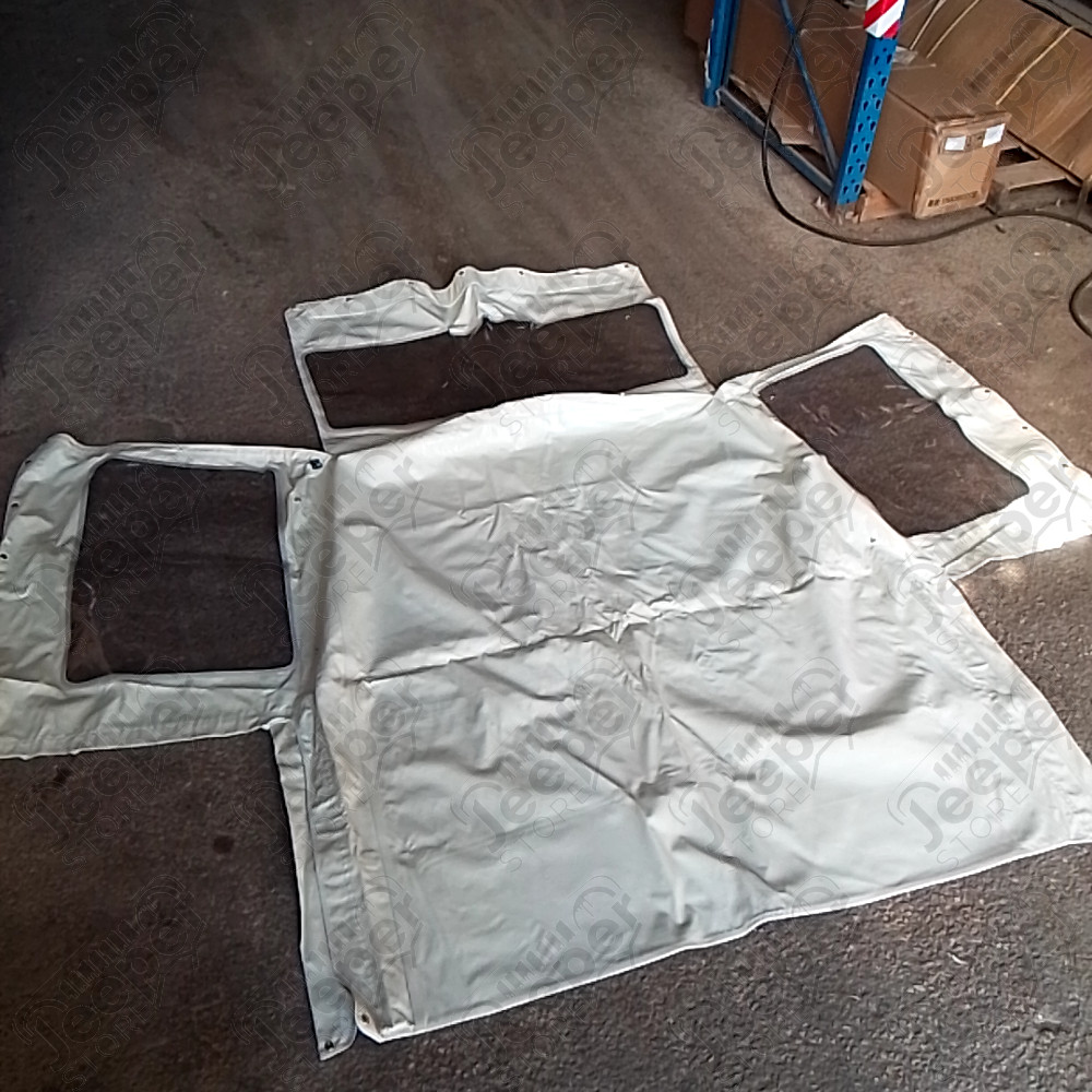 Occasion : Bâche en simili cuir blanc pour Jeep CJ5, CJ6