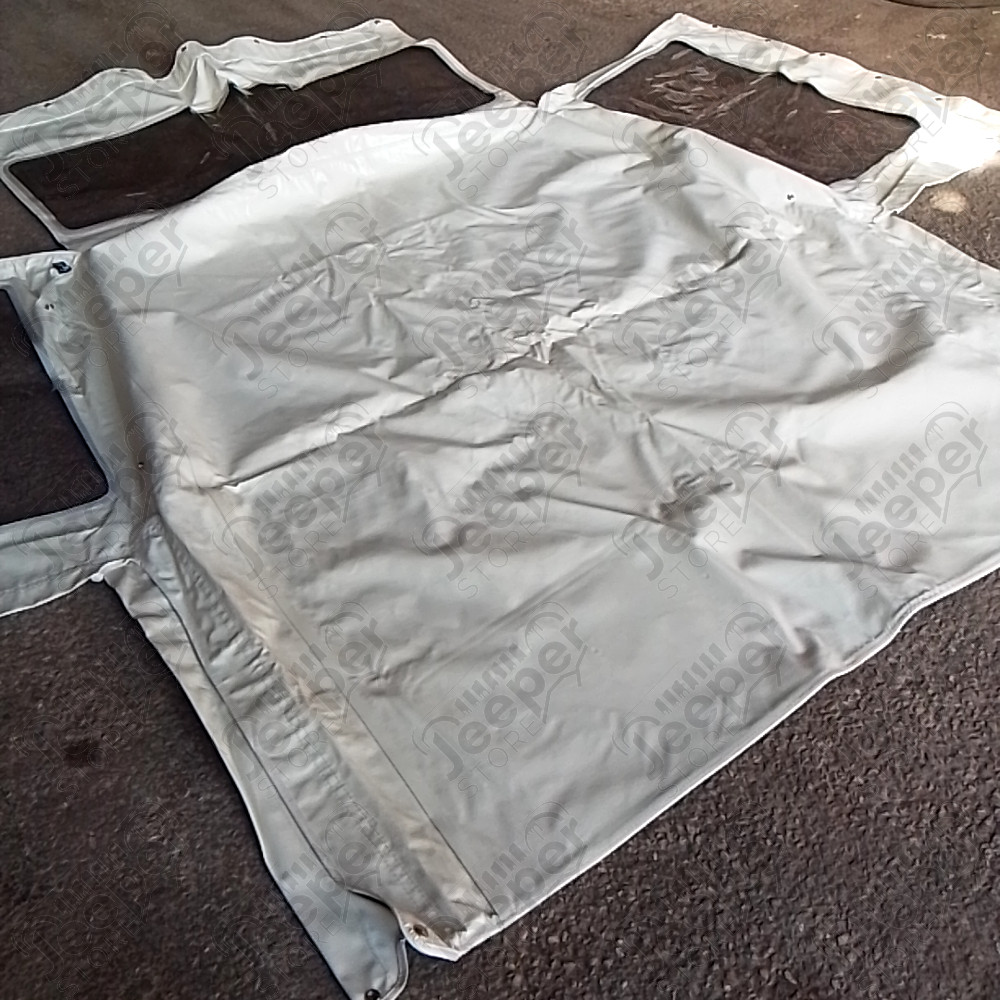 Occasion : Bâche en simili cuir blanc pour Jeep CJ5, CJ6