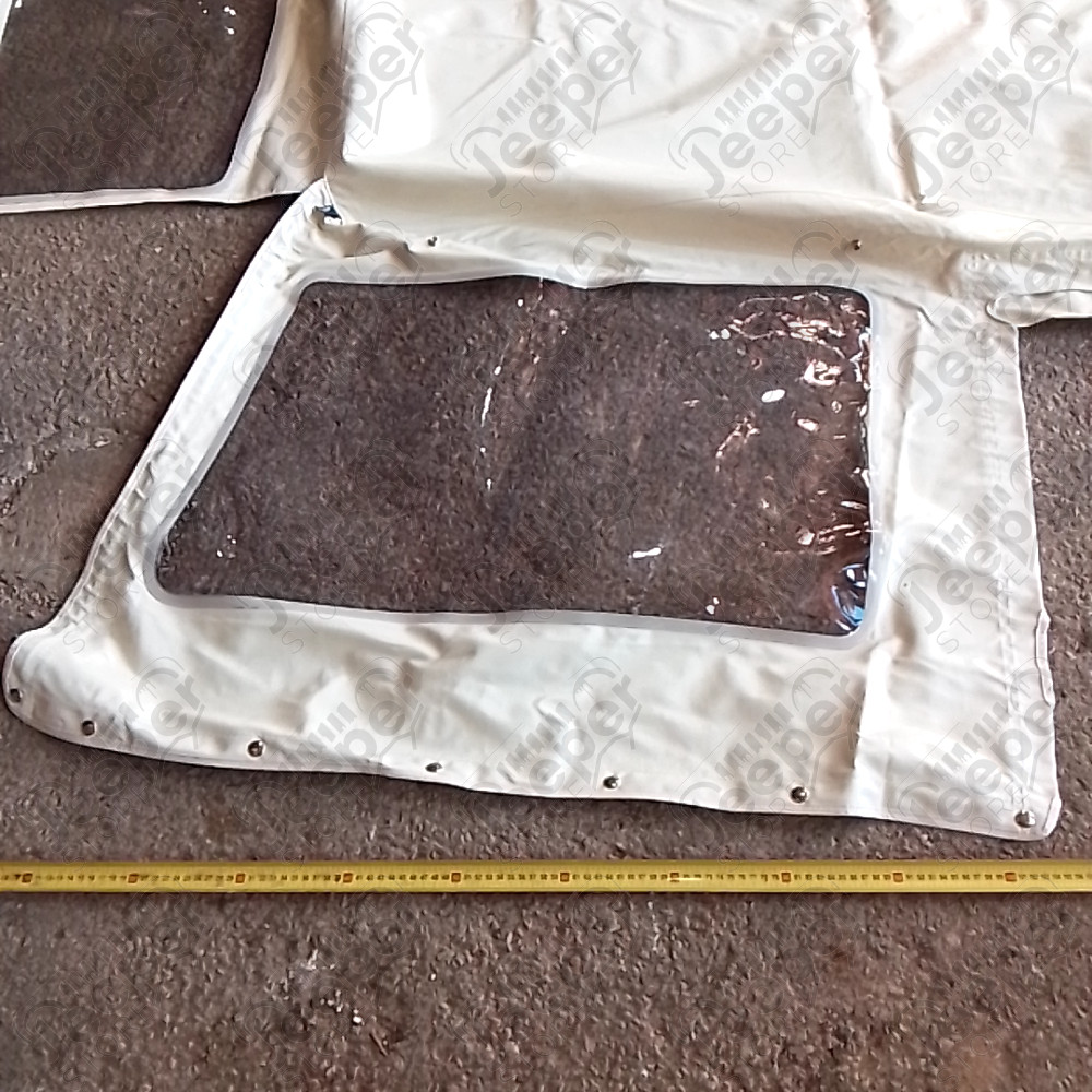 Occasion : Bâche en simili cuir blanc pour Jeep CJ5, CJ6