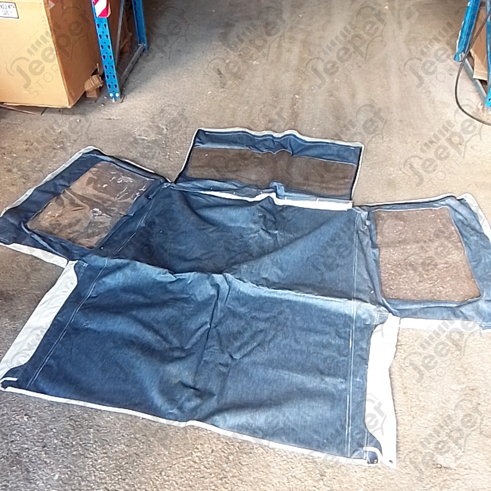 Occasion : Bâche en simili cuir blanc pour Jeep CJ5, CJ6