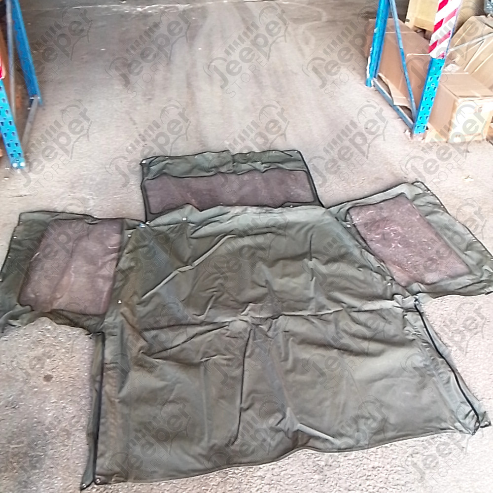 Occasion : Bâche Kayline verte pour Jeep M38A, CJ2A, CJ3A, CJ3B, CJ5