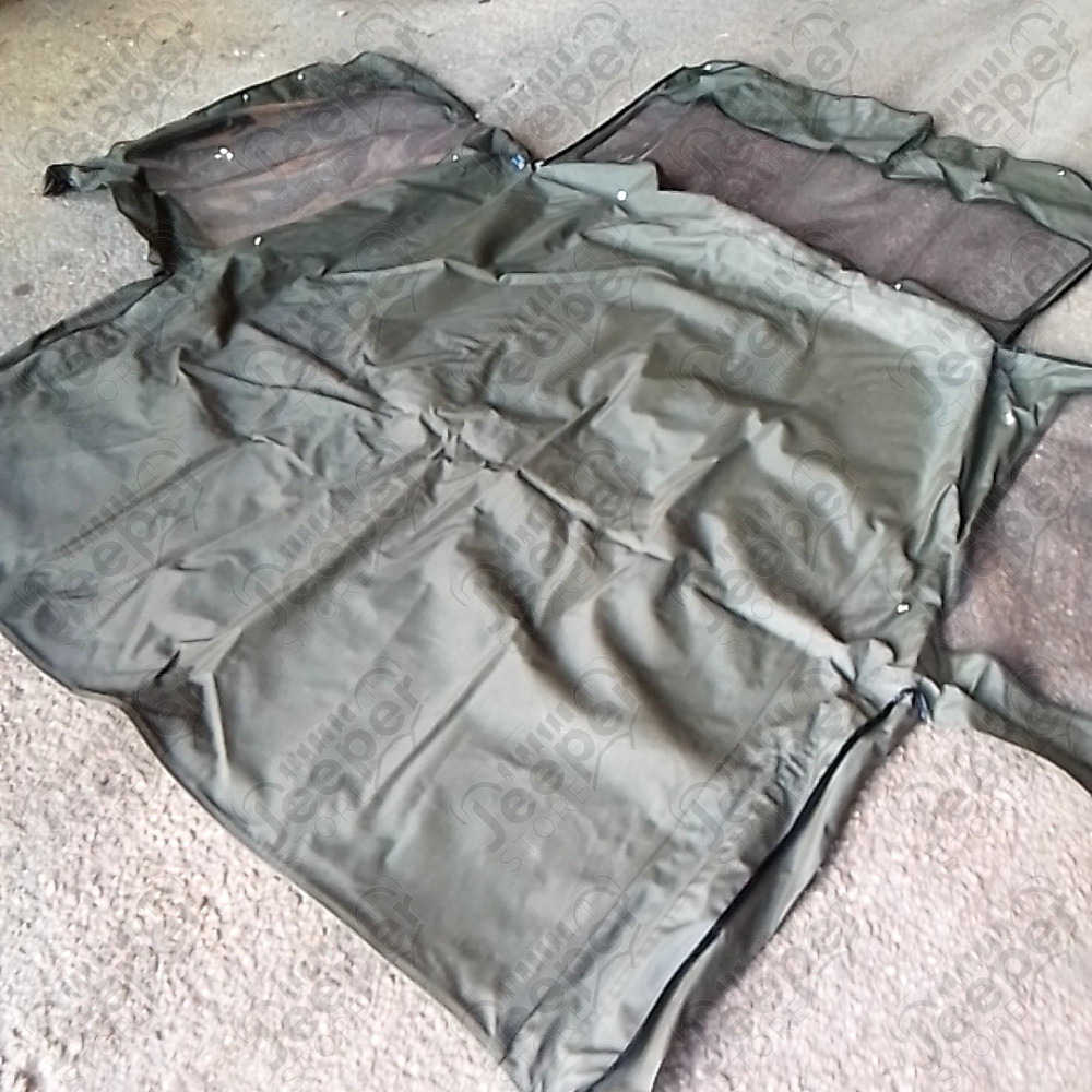 Occasion : Bâche Kayline verte pour Jeep M38A, CJ2A, CJ3A, CJ3B, CJ5