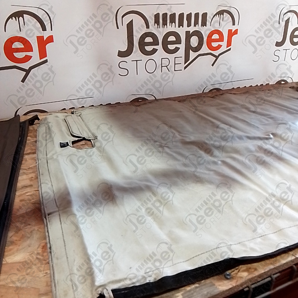 Occasion : Duster couverture de plateau simili cuir blanc marque Kayline pour Jeep CJ5, CJ7, YJ