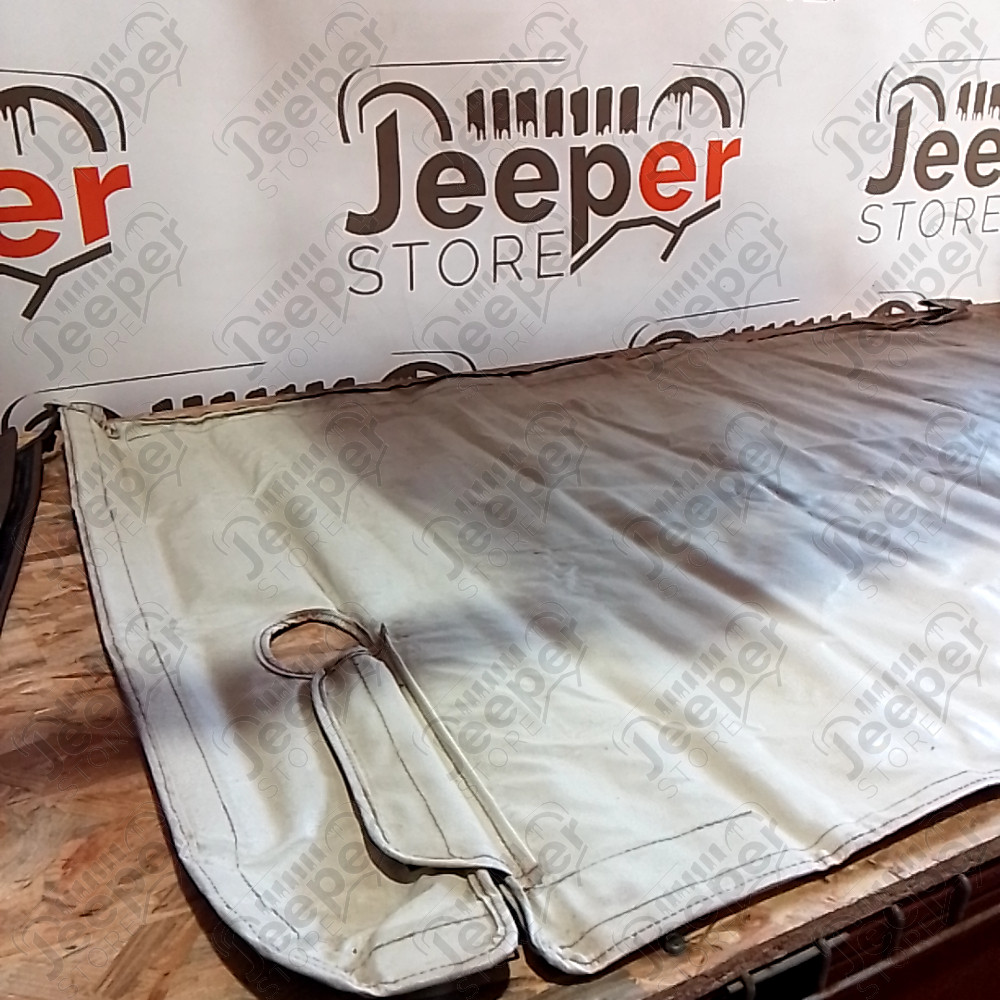 Occasion : Duster couverture de plateau simili cuir blanc marque Kayline pour Jeep CJ5, CJ7, YJ