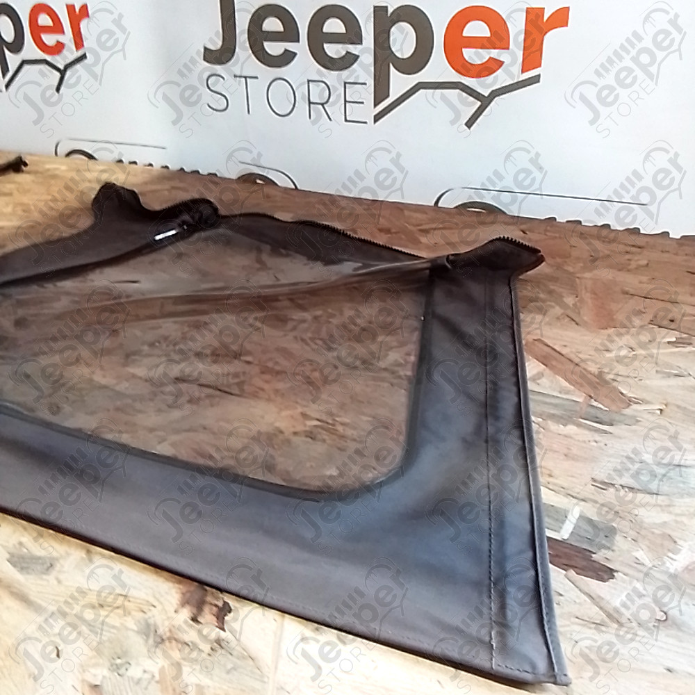 Occasion : Fenêtre plastique gauche pour bâche marron pour Jeep CJ7, YJ, TJ