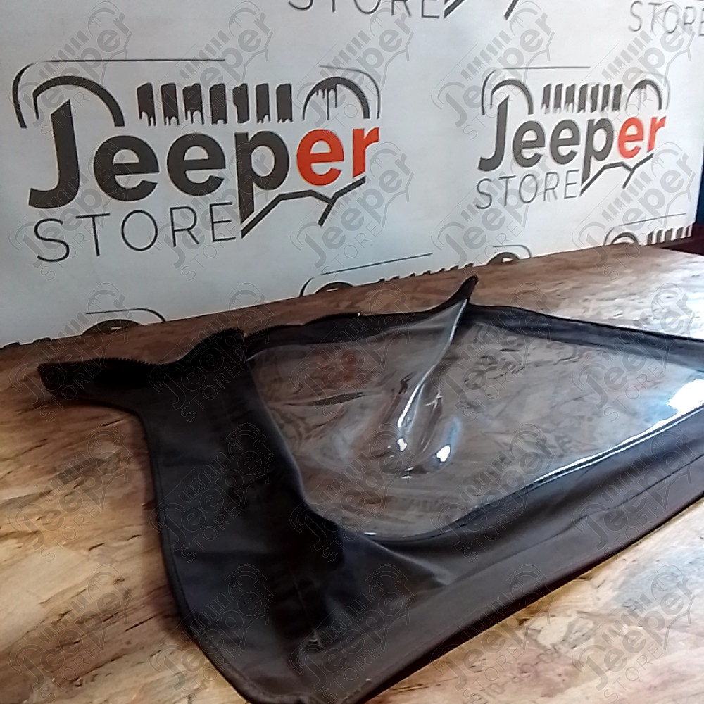 Occasion : Fenêtre plastique gauche pour bâche marron pour Jeep CJ7, YJ, TJ