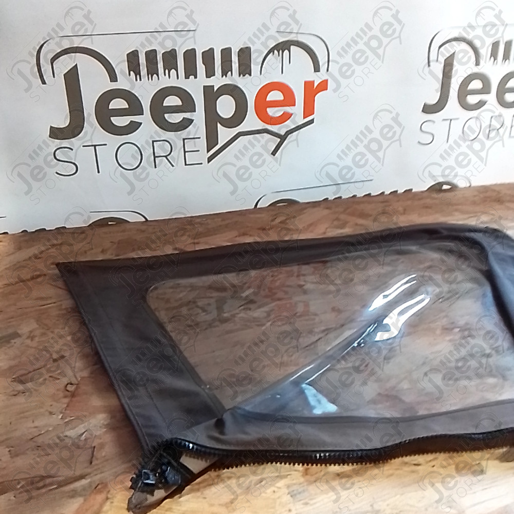 Occasion : Fenêtre plastique gauche pour bâche marron pour Jeep CJ7, YJ, TJ