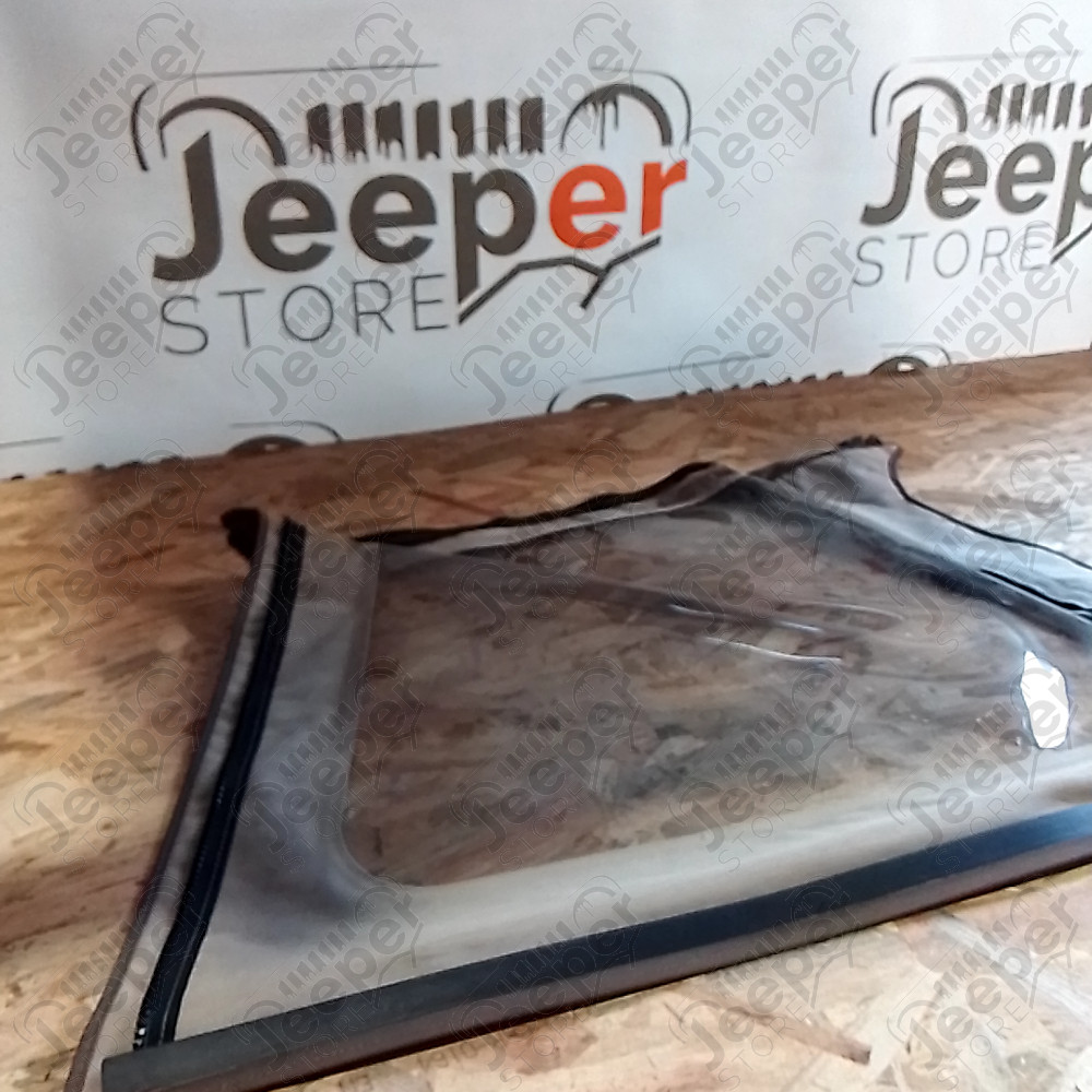 Occasion : Fenêtre plastique gauche pour bâche marron pour Jeep CJ7, YJ, TJ
