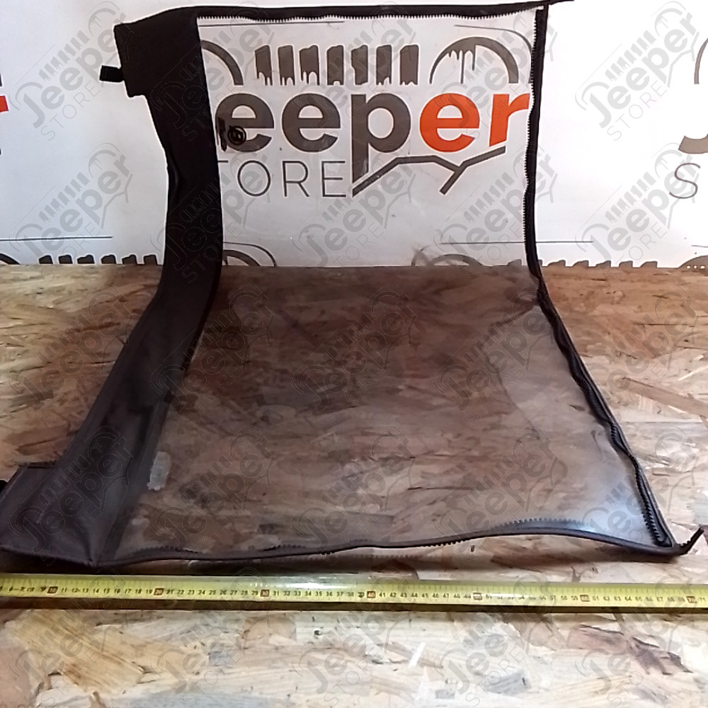 Occasion : Lunette arrière plastique pour bâche Bestop marron pour Jeep CJ7, YJ, TJ