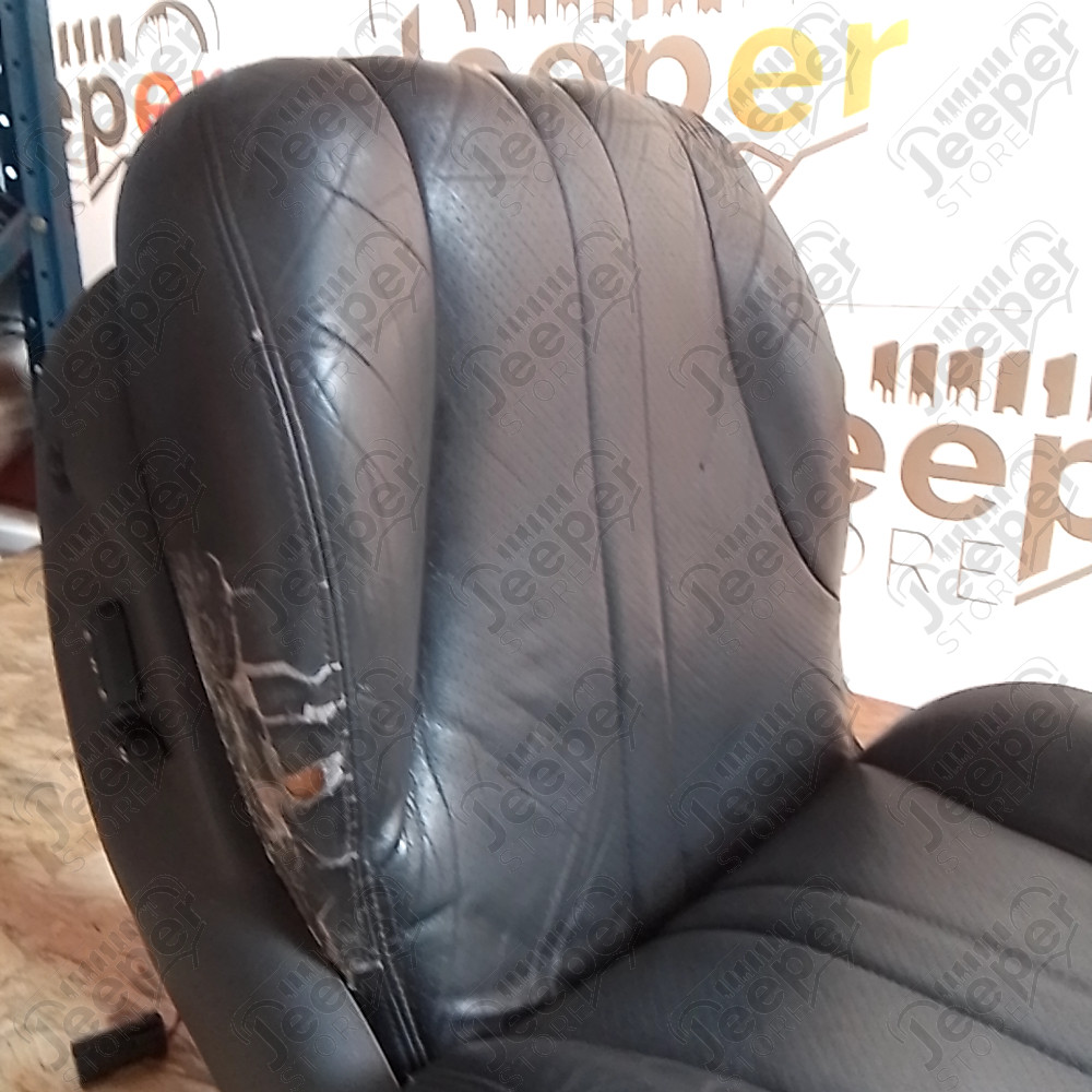 Occasion : Siège avant gauche en cuir noir réglable électriquement (sans socle) pour Jeep Grand Cherokee ZJ, ZG
