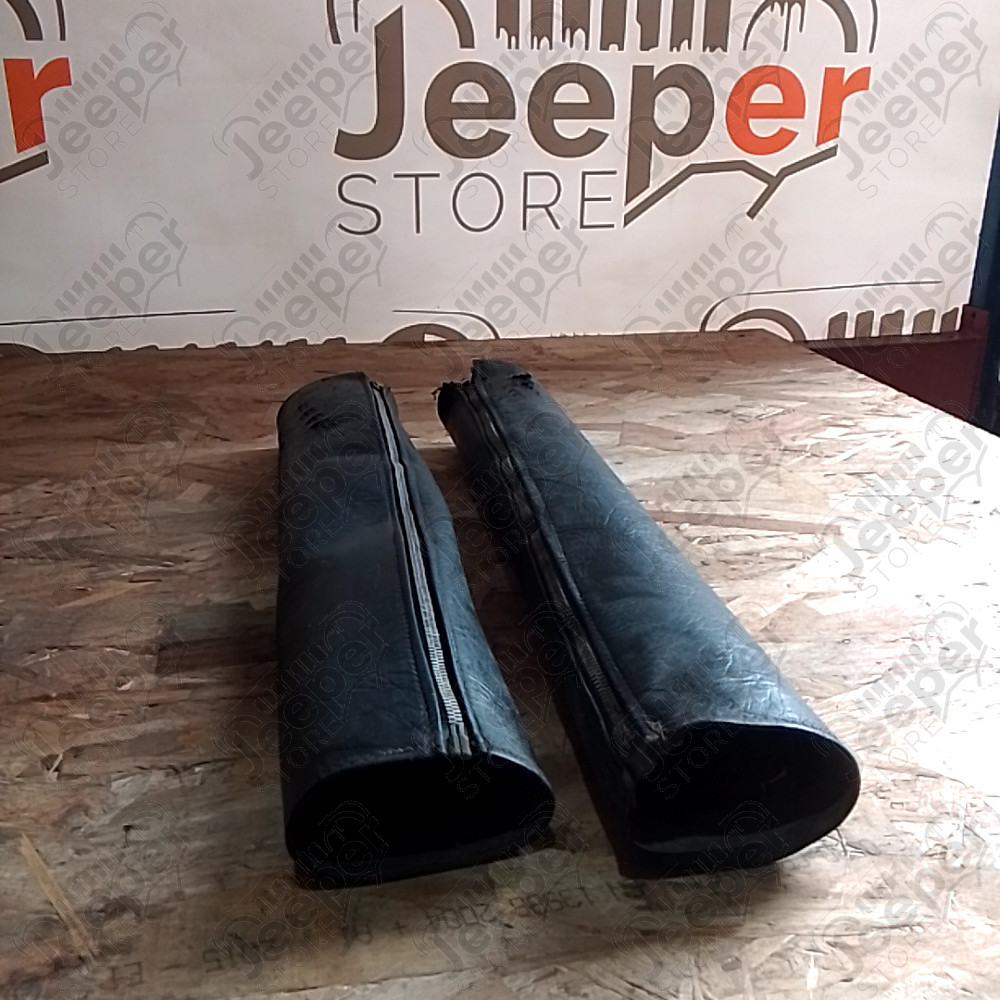 Occasion : Lot de 2 housses d'arceaux de sécurité en simili cuir noir pour Jeep CJ5, CJ7