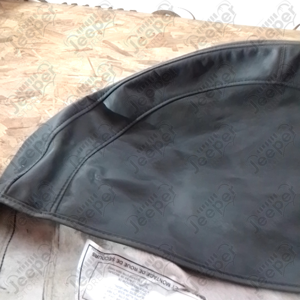 Occasion : Housse de roue de secours en cuir gris d'origine pour Jeep Cherokee XJ