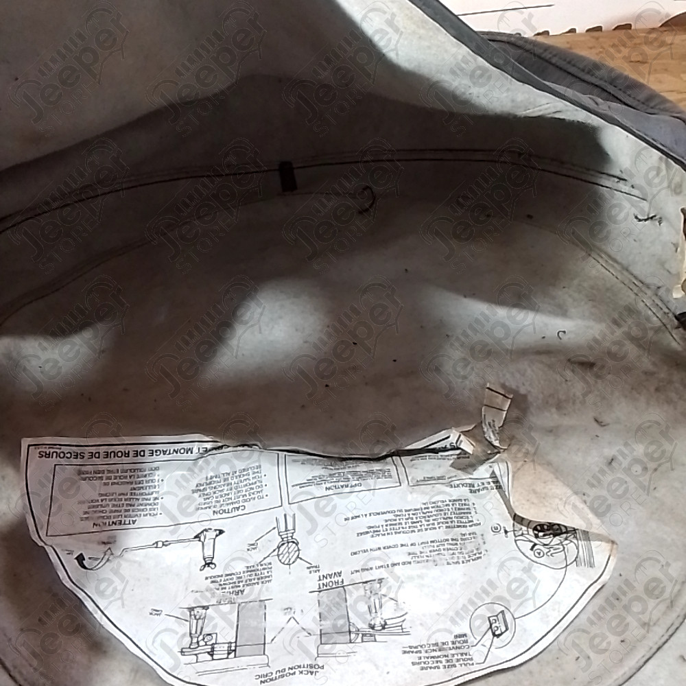 Occasion : Housse de roue de secours en cuir gris d'origine pour Jeep Cherokee XJ