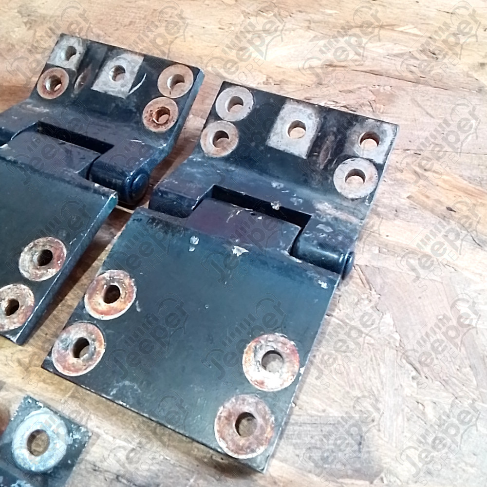 Occasion : Lot de 2 charnières de hayon de hardtop noires / bleues foncées pour Jeep CJ7, CJ8