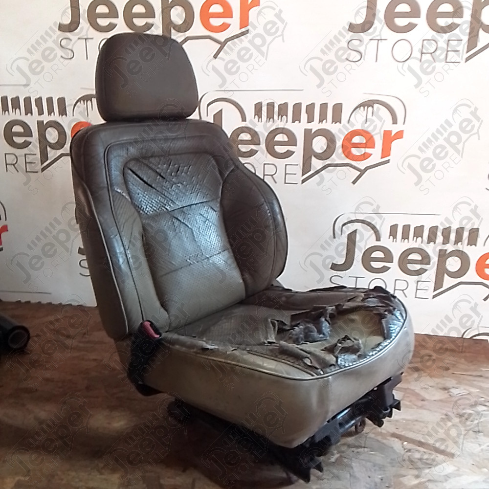 Occasion : Siège avant gauche crème en cuir pour Jeep Grand Cherokee ZJ, ZG