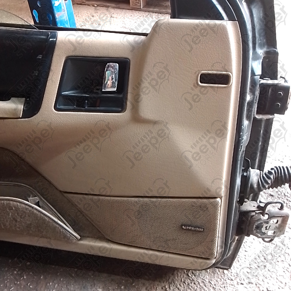 Occasion : Porte avant gauche avec peinture RAPTOR noire et intérieur beige pour Jeep Grand Cherokee ZJ, ZG