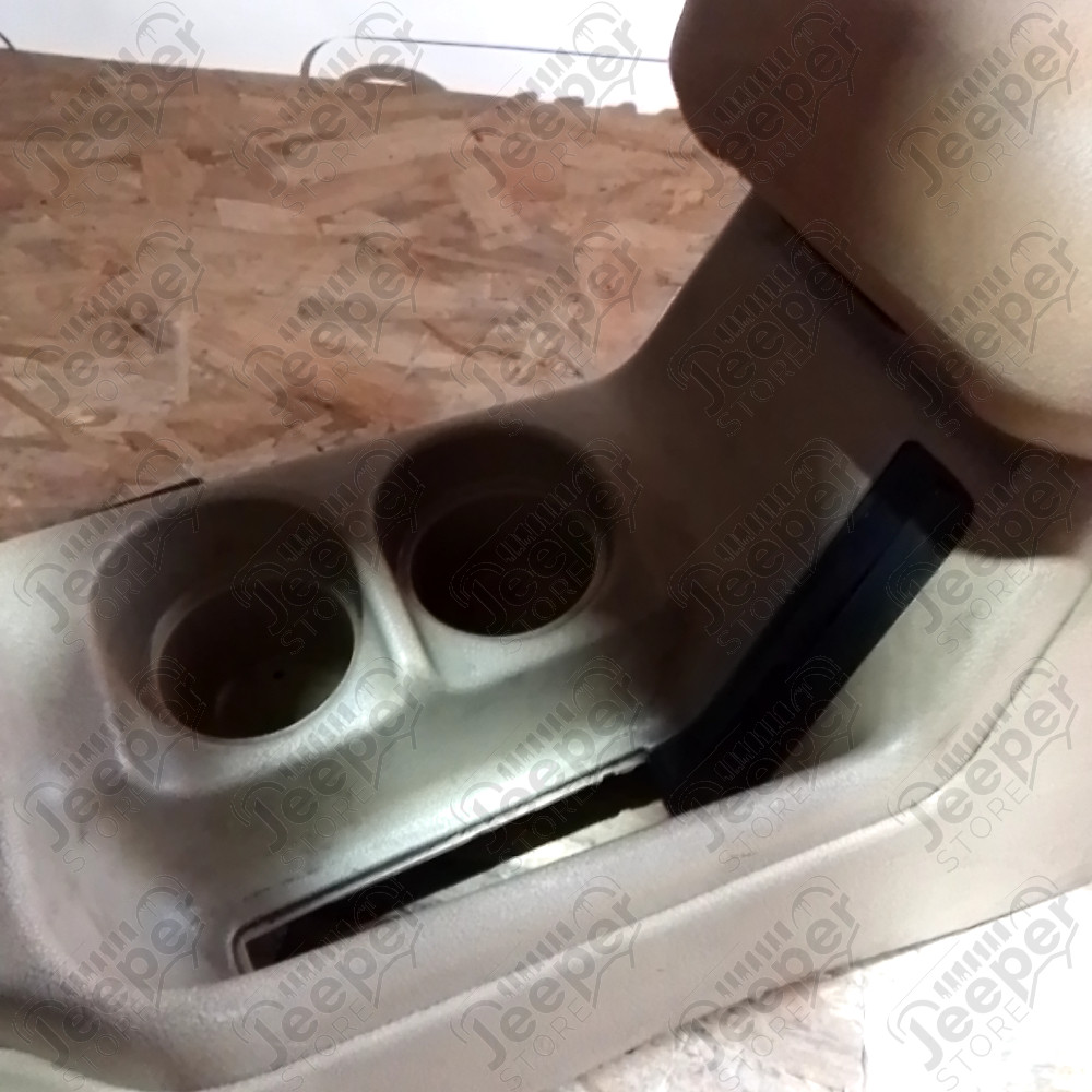 Occasion : Console centrale beige avec accoudoir en cuir marron pour Jeep Grand Cherokee ZJ, ZG