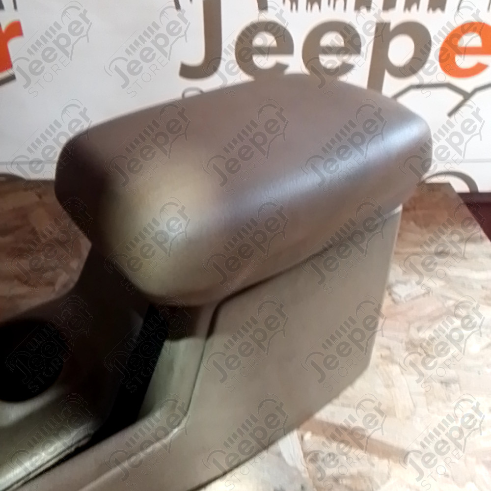 Occasion : Console centrale beige avec accoudoir en cuir marron pour Jeep Grand Cherokee ZJ, ZG