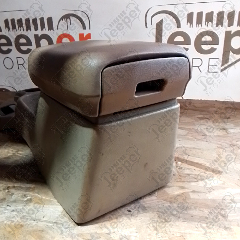 Occasion : Console centrale beige avec accoudoir en cuir marron pour Jeep Grand Cherokee ZJ, ZG