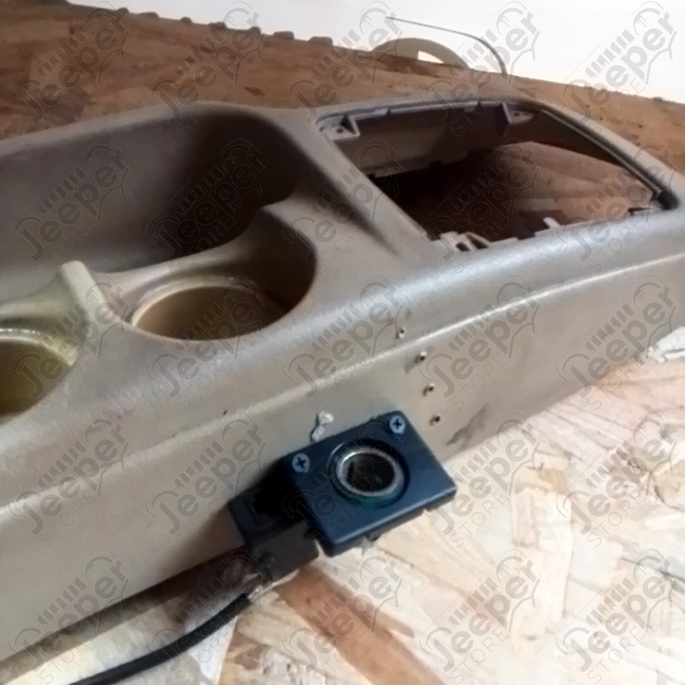 Occasion : Console centrale beige avec accoudoir en cuir marron pour Jeep Grand Cherokee ZJ, ZG