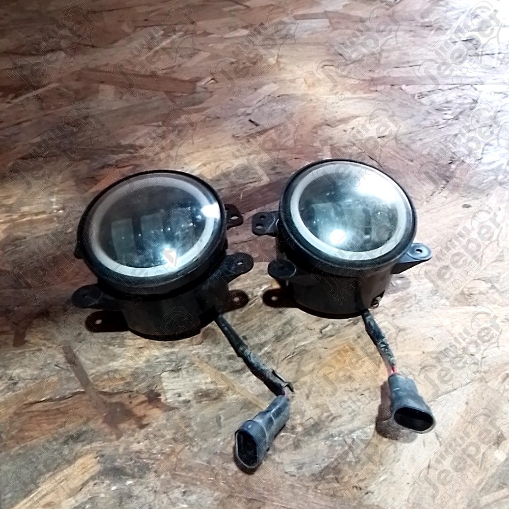 Occasion : Lot de 2 phares antibrouillard avant LED pour Jeep Wrangler JK