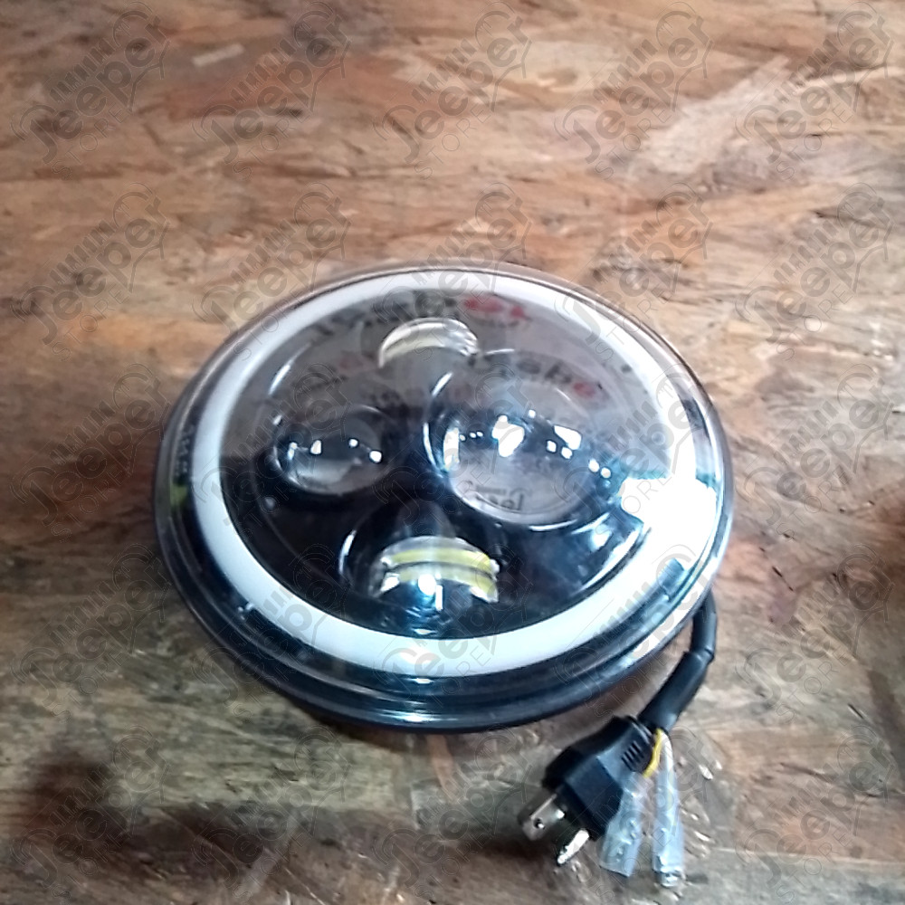 Occasion : Lot de 2 phares LED de 7" ronds pour Jeep CJ5, CJ6, CJ7, CJ8, TJ, JK