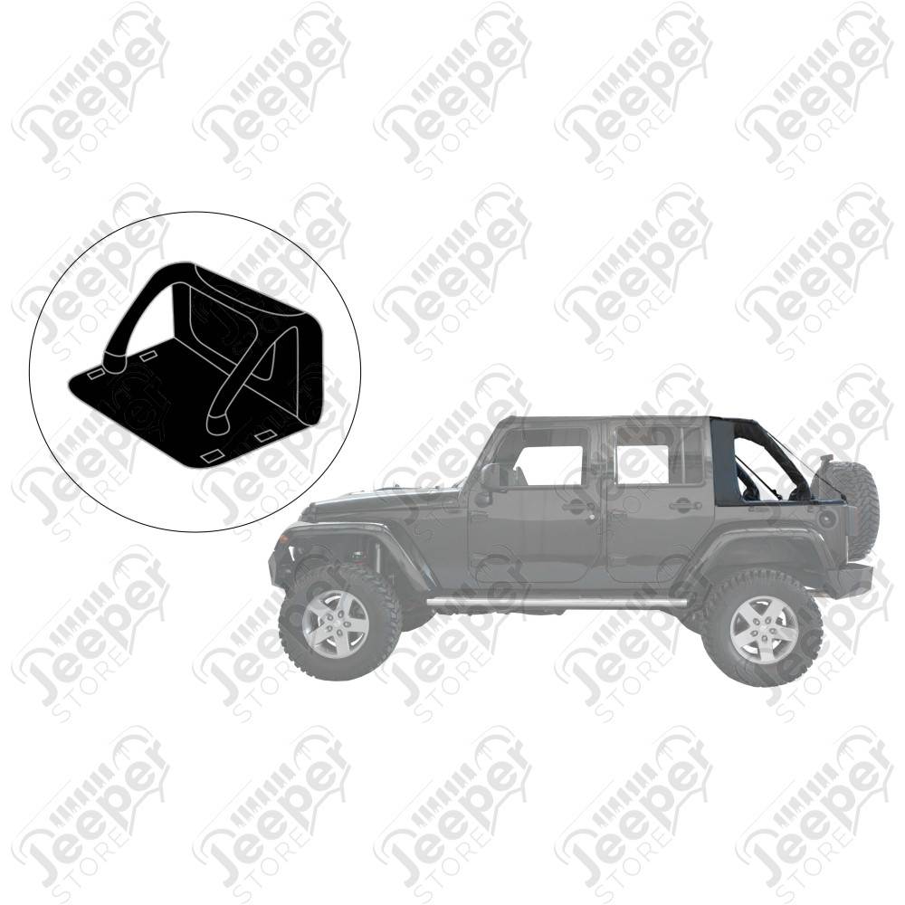 Partie 2/2 CARGO - Bâche JK Cargo Windows U4 SUNTOP, couleur Black Diamond, pour Wrangler JK 4 portes