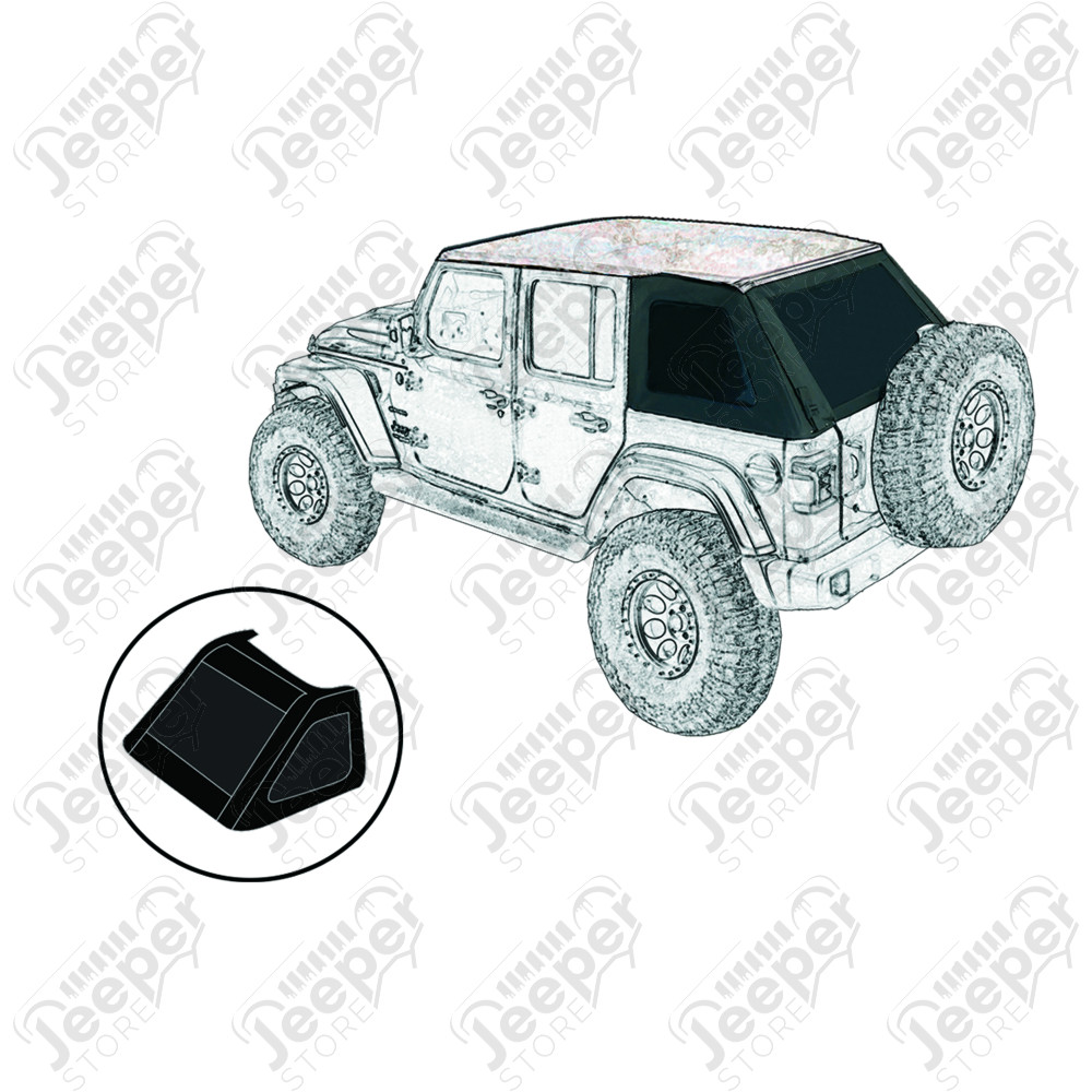 Partie 2/2 FASTBACK - Bâche JL Fastback Windows U4 SUNTOP, couleur Green Military (khaki), pour Wrangler JL 4 portes
