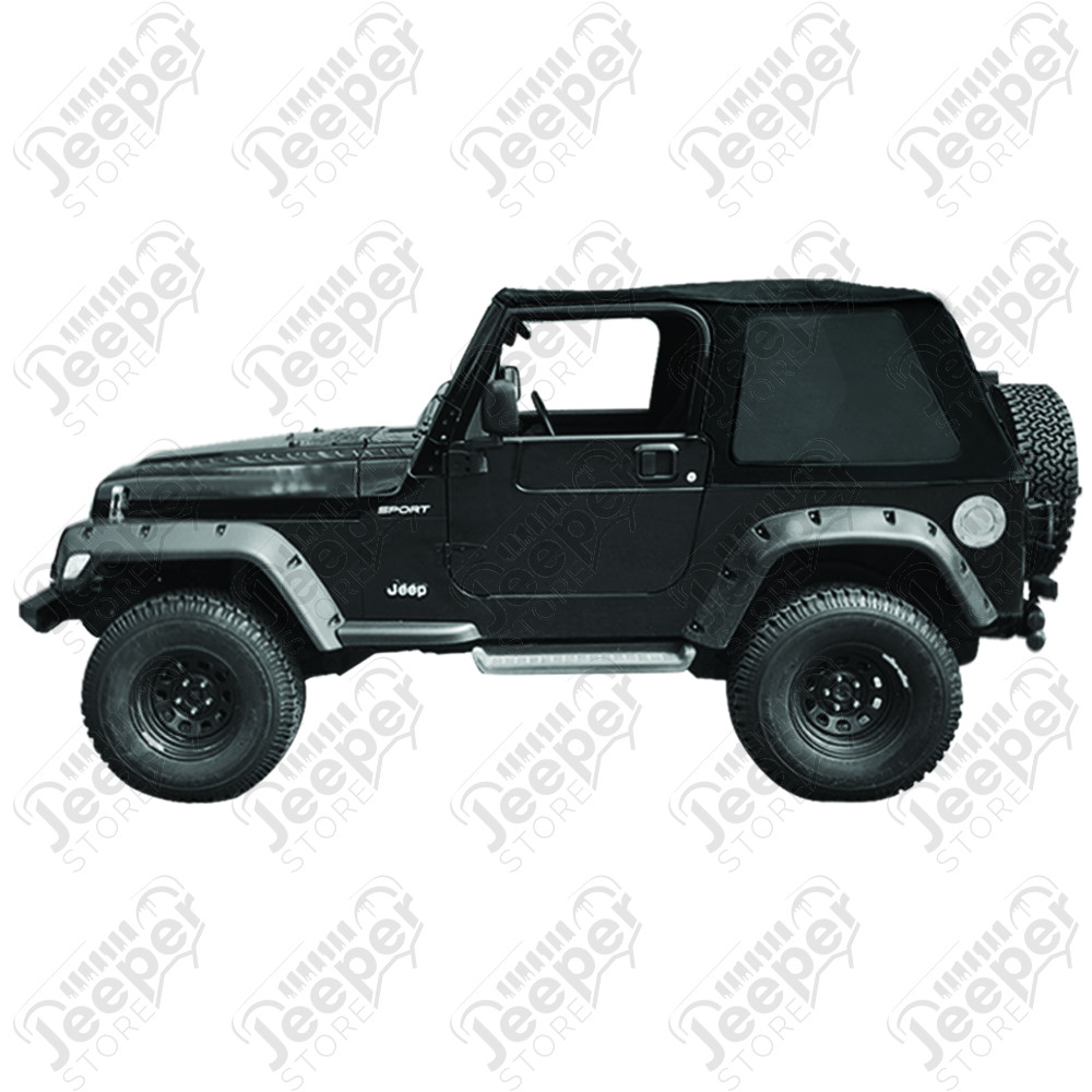 Bâche FASTBACK TOP Windows SUNTOP (Partie 2/2) - Couleur : Black Diamond - Jeep Wrangler TJ - TJFTBK2