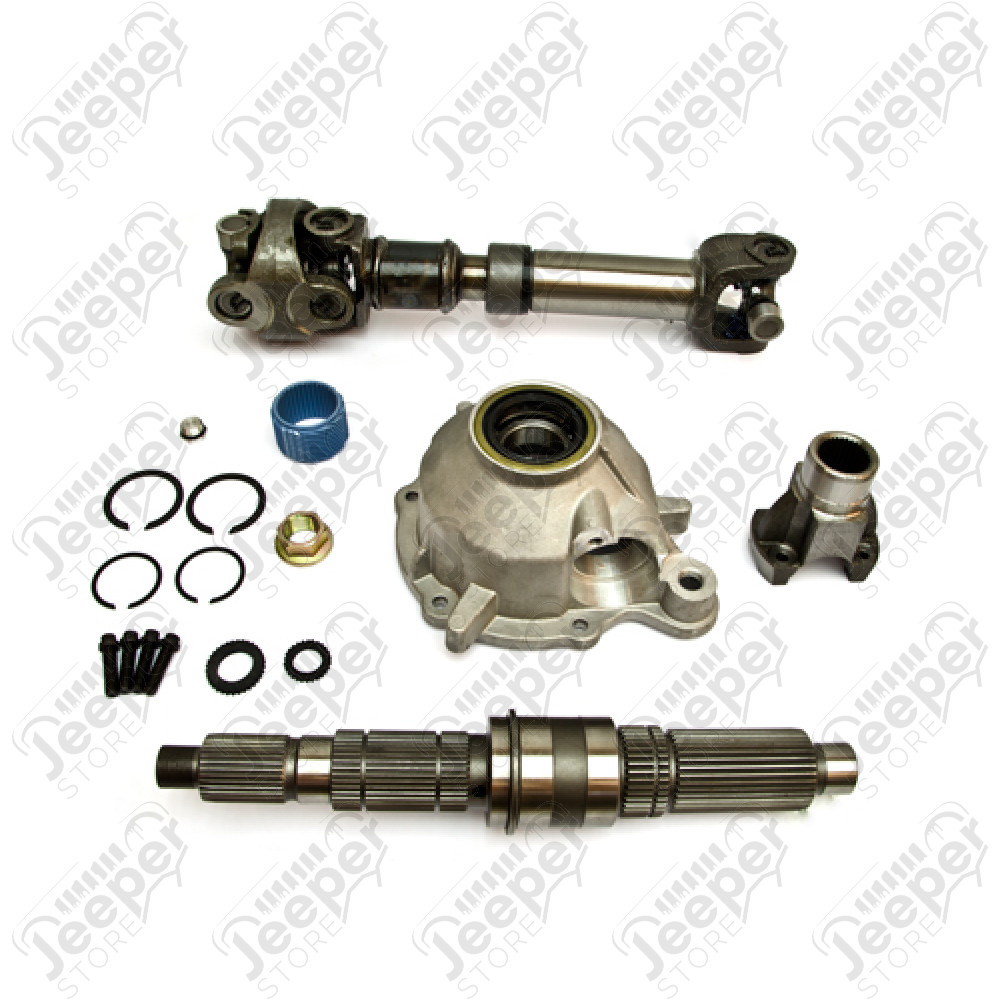 Kit Slip Yoke Mega Short + Arbre à double croisillons arrière pour NP231 - Jeep Wrangler YJ et TJ