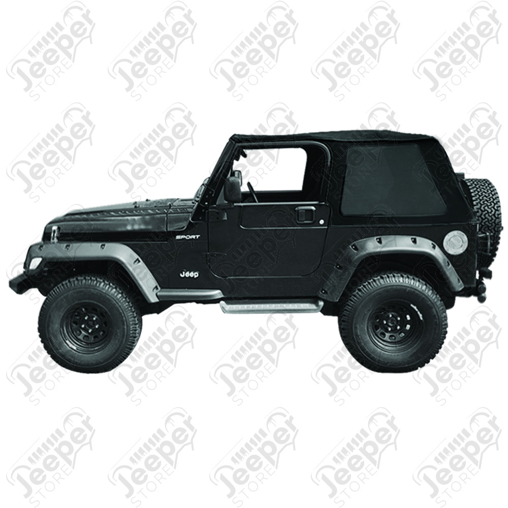 Bâche Suntop Fastback Top U2 - Couleur: noir (Black Diamond) - Jeep Wrangler TJ