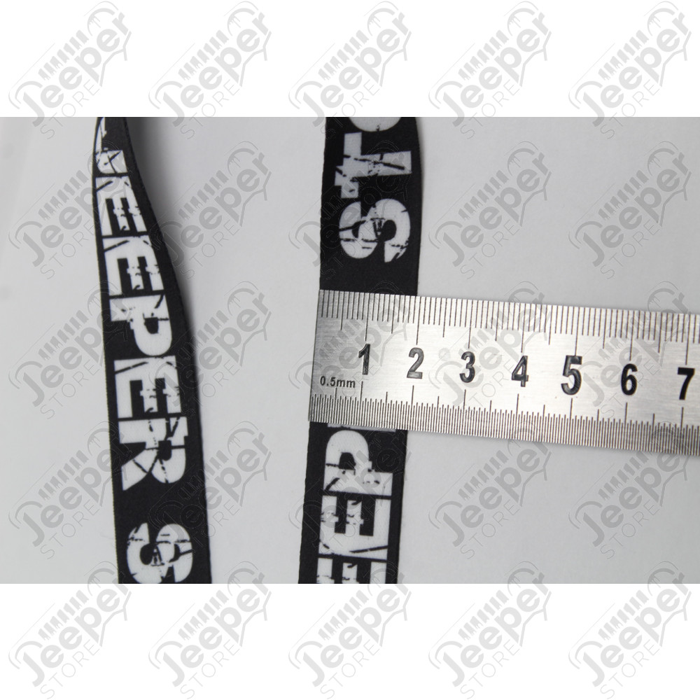 Tour de cou Jeeper Store (noir et blanc) avec porte clef