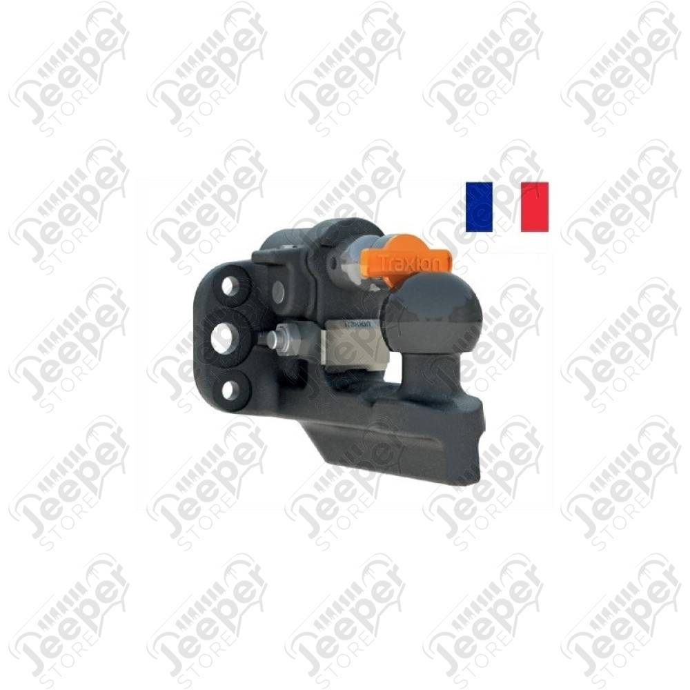 Boule attelage mixte pour anneaux et classique avec absorbeur de chocs (2 trous ou 4 trous) 