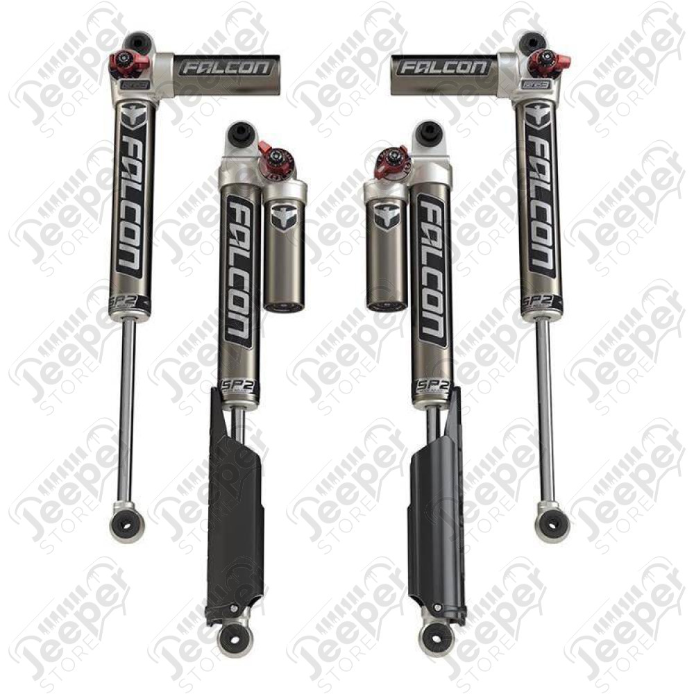 Kit de 4 amortisseurs Teraflex Falcon SP2 3.3 réglables (1.5" à 2.5" de réhausse) - Jeep Wrangler JK Unlimited (4 portes)