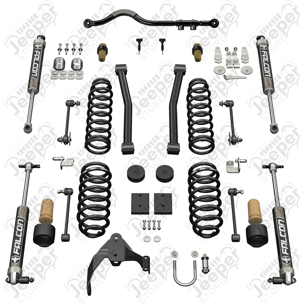 Kit réhausse +2.5" (+6.35cm) Teraflex Sport ST2 avec amortisseurs Falcon 2.1 Monotube Jeep Wrangler JK