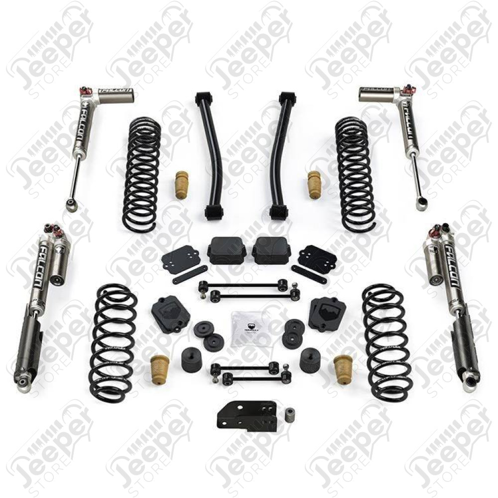 Kit réhausse de suspension 2.5" Teraflex Sport ST2 avec amortisseurs Falcom 3.3 Jeep Wrangler JL Unlimited (4 portes)