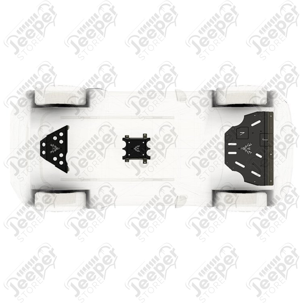 Kit de 3 protections sous caisse pour Jeep Renegade BU, BV (modèle Trailhawk uniquement)