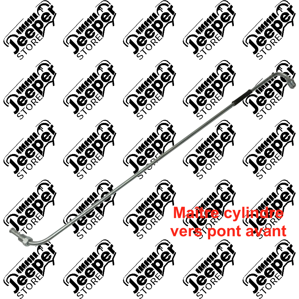 Tube rigide frein (conduite maître cylindre pont avant) Jeep Willys MB, GPW, M38, M38-A1, M201, CJ2A