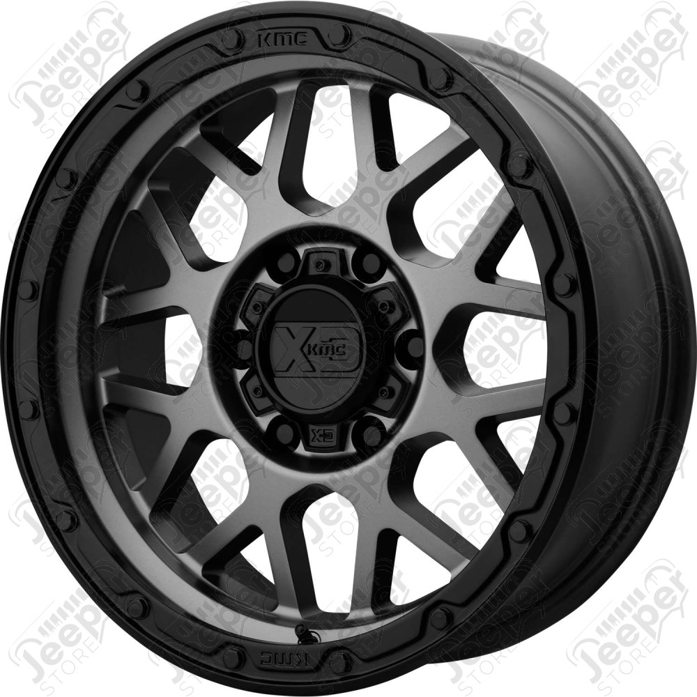 Jante aluminium KMC XD135 Grenage Gris Mat 9x17 / 5x127 / ET: 18 / CB: 71.5 - XD13579050418 - Jante Alu 17 pouces