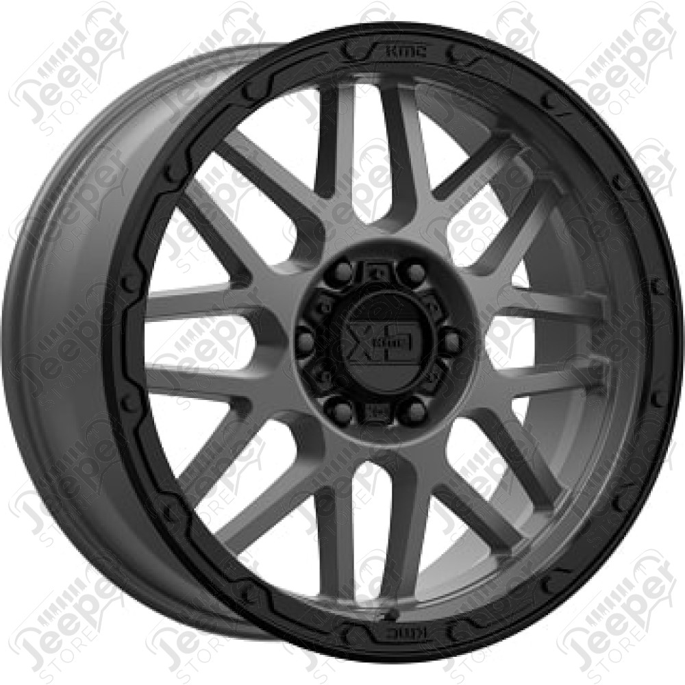 Jante aluminium KMC XD135 Grenage Gris Mat 9x17 / 5x127 / ET: 18 / CB: 71.5 - XD13579050418 - Jante Alu 17 pouces